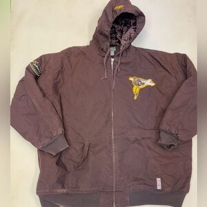 Stall & Dean New York Brown Bombers Varsity Jacket GridIron Collection Size 5XL